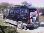 Andrew's Pajero loaded up!