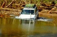 Garry's cruiser attempting a water crossing. Click here for the big picture!