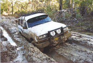 Mark's crusier tackling mud!