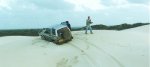 Daihatsu bogged on a sand dune