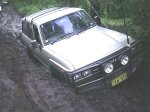 Geoff's crusier stuck deep in mud!