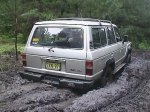 Geoff's crusier on the way to being bogged!