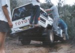 Tony's Hilux on a bad angle!