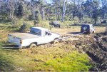 Hilux in mud