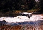 Patrol crossing a deep creek