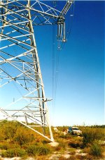 Track next to power lines. Click here!