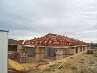 Battens on, Tiles ready, 10th July 99