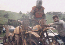 Alan & Brian with their Suzuki PE175 Enduro bikes!