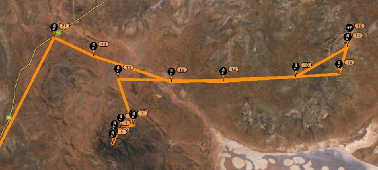 Waypoints from Spot GPS tracking